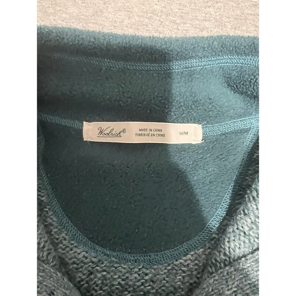 Woolrich quarter 1/4 zip sweater size medium blue - Picture 3 of 8